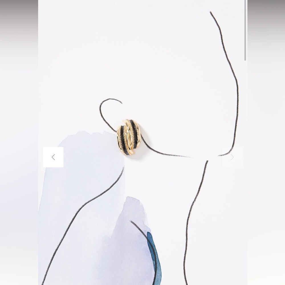 Anthropologie The Restored Vintage Collection: Split Enamel Earrings